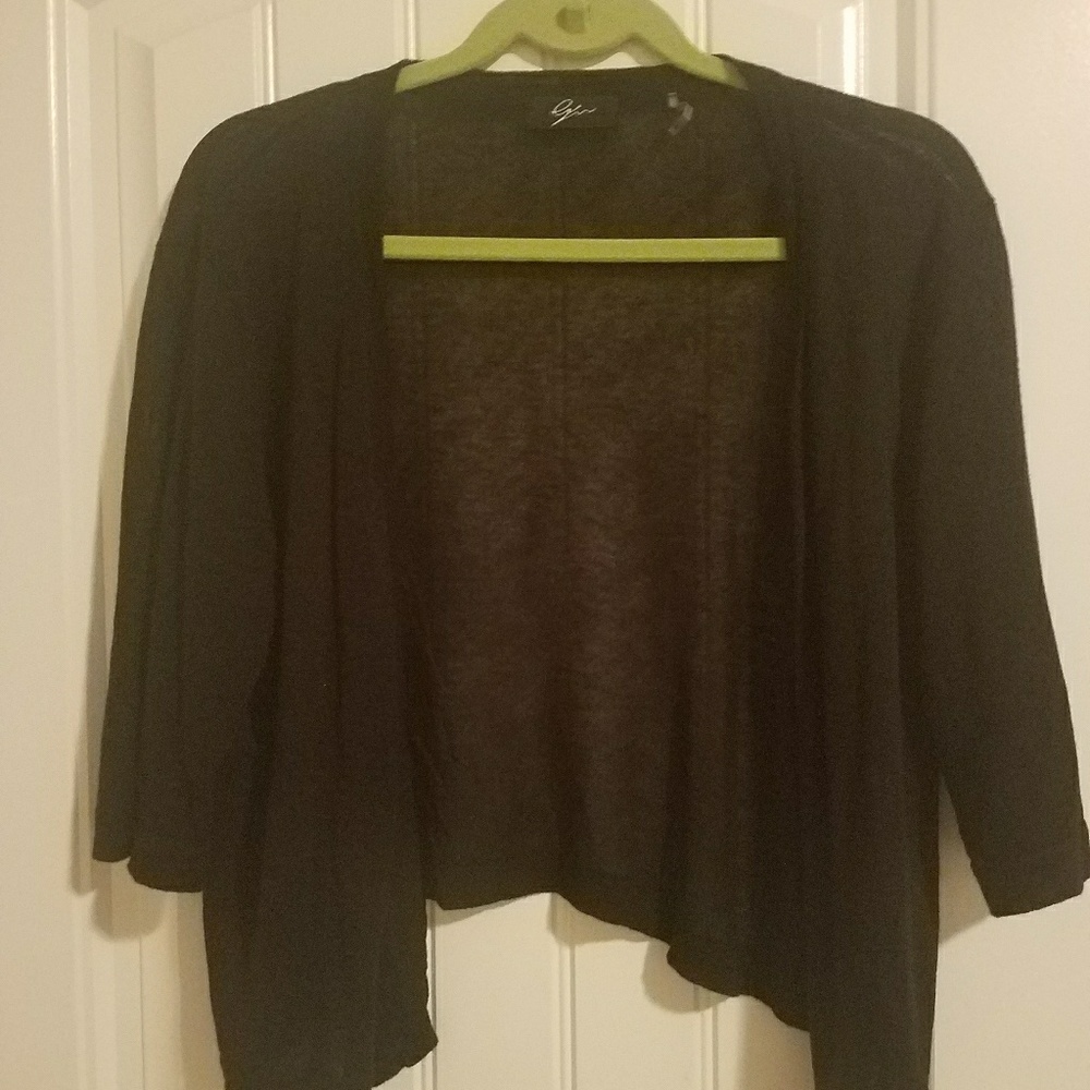 Black linen mix shrug